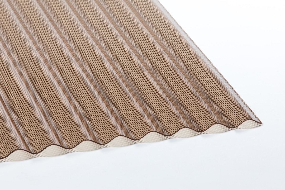 Gutta PVC-Wellplatte 'Sinus 76/18' Anthrazit 200 X 90 X 0,12 Cm
